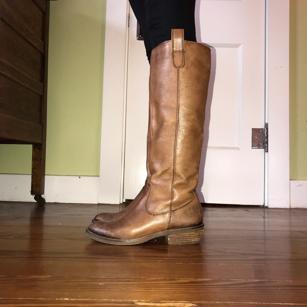 Arturo Chiang Ombré Brown Leather Riding Boots